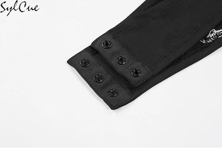 Sylcue Mesh Colorblock Half Turtleneck Bottoming Shirt✨