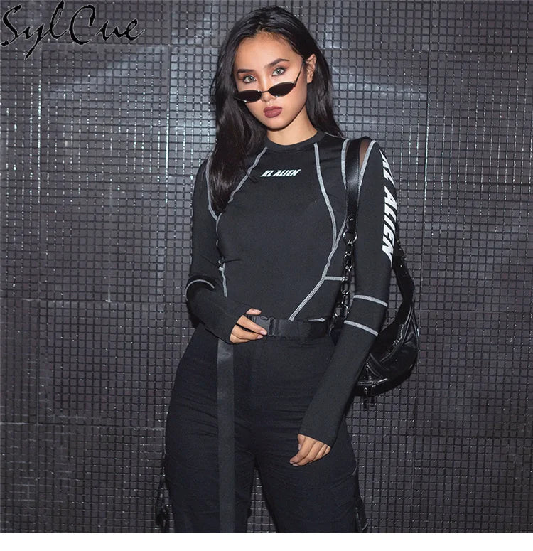 Sylcue Mesh Colorblock Half Turtleneck Bottoming Shirt✨