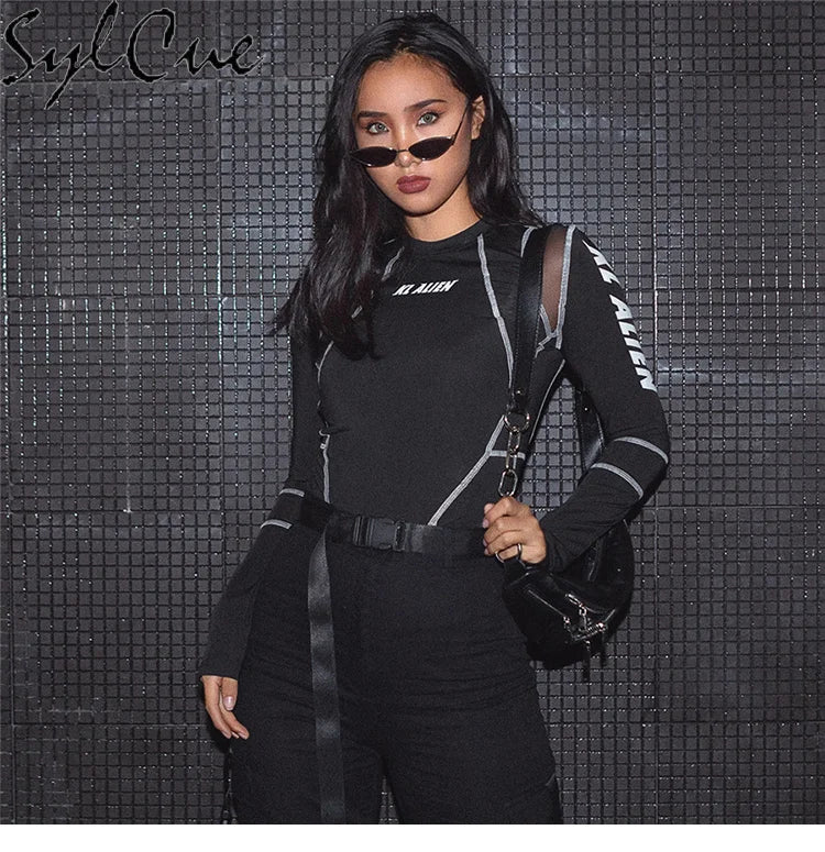 Sylcue Mesh Colorblock Half Turtleneck Bottoming Shirt✨