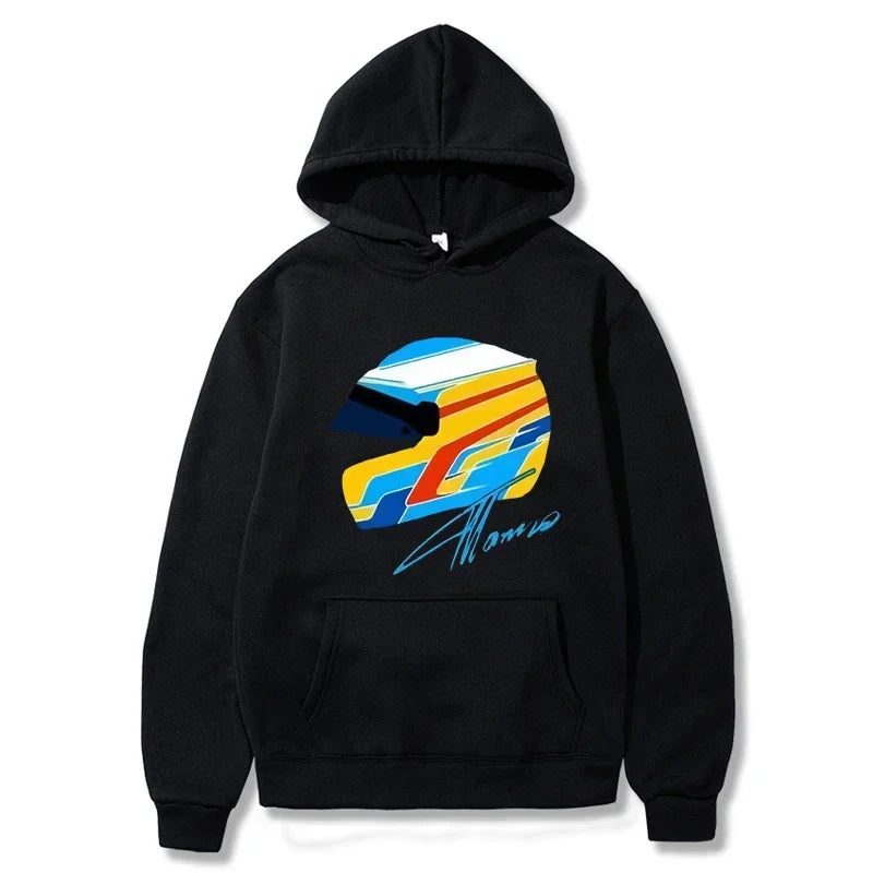 F1 hoodie Fernando Alonso helmet sweatshirt ✨🏎️🔥🟢💛