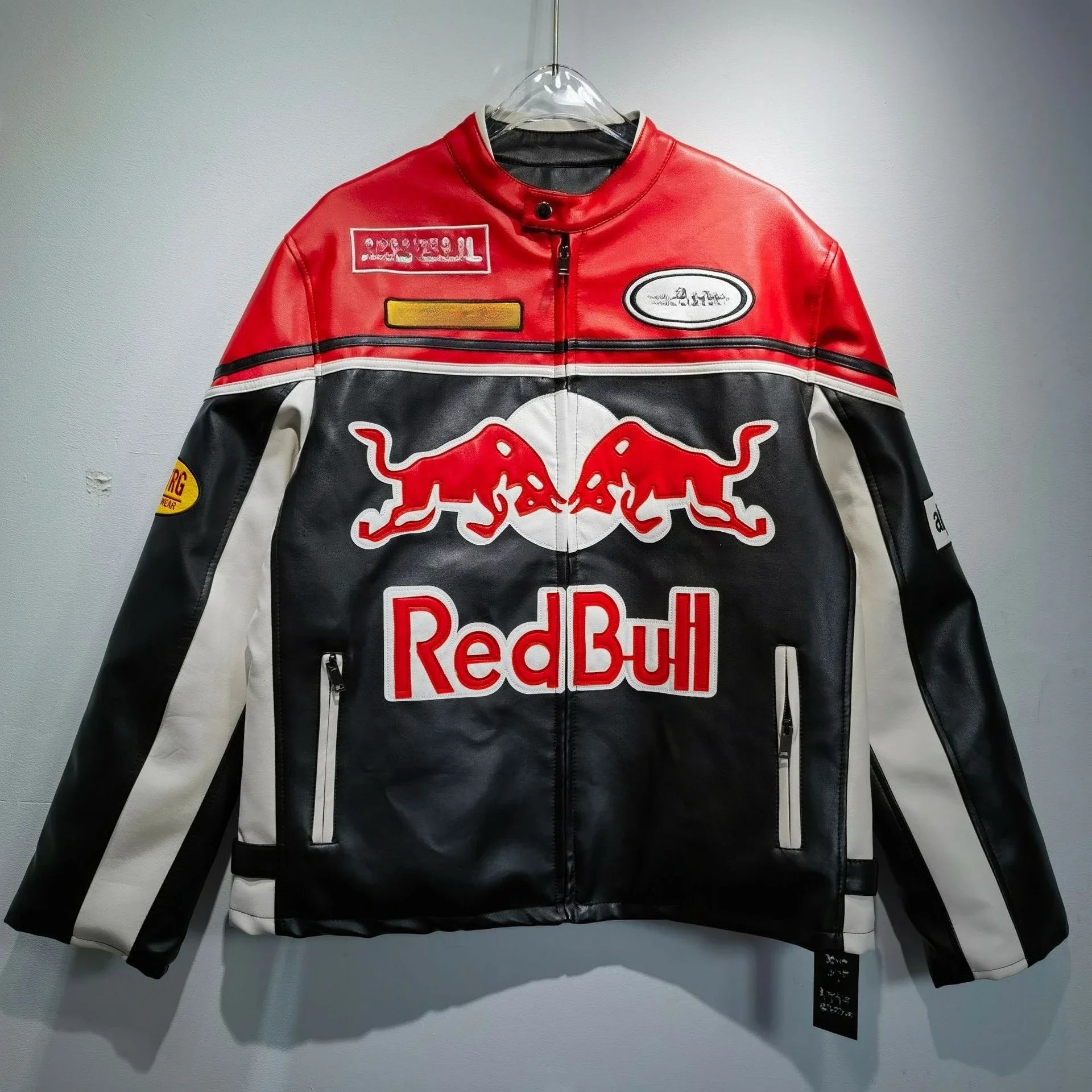 F1 Racing Suit Red Bull Leather Jacket🏁