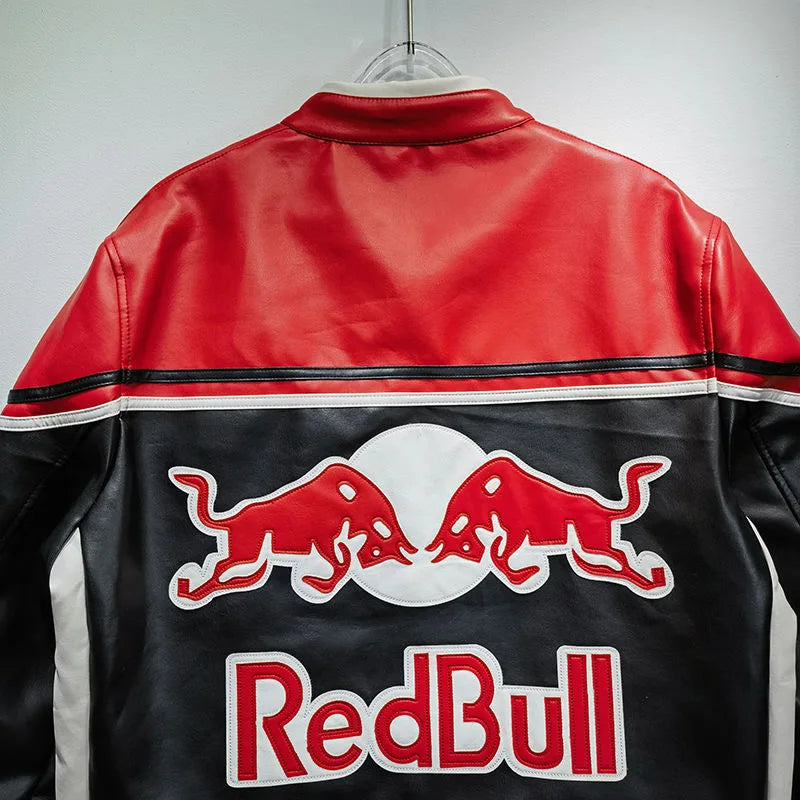 F1 Racing Suit Red Bull Leather Jacket🏁