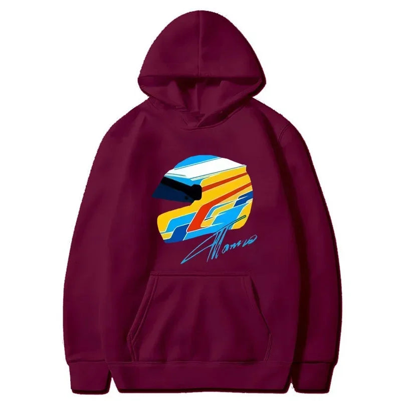 F1 hoodie Fernando Alonso helmet sweatshirt ✨🏎️🔥🟢💛
