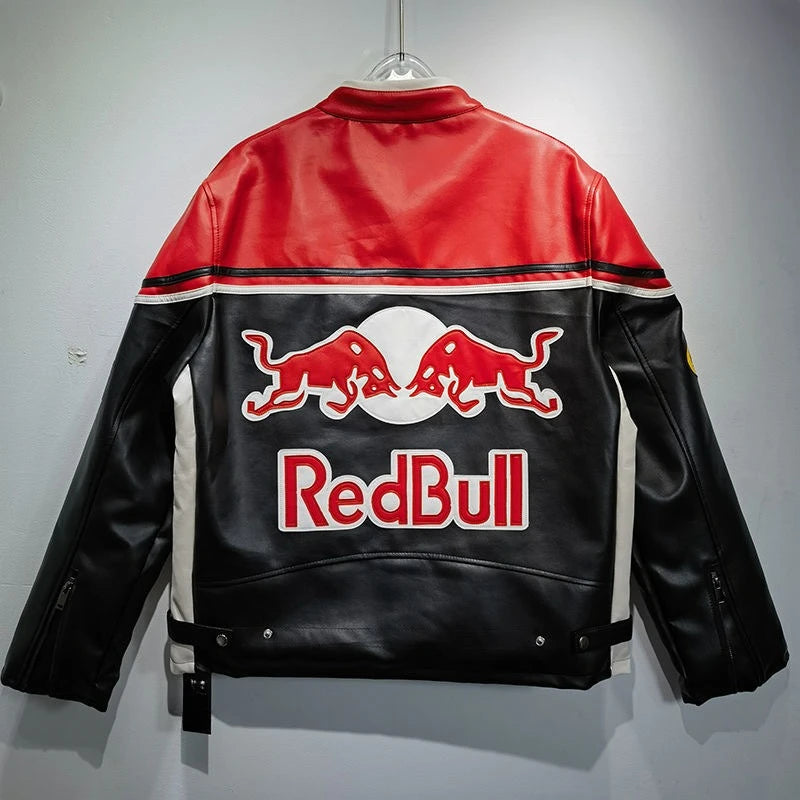 F1 Racing Suit Red Bull Leather Jacket🏁