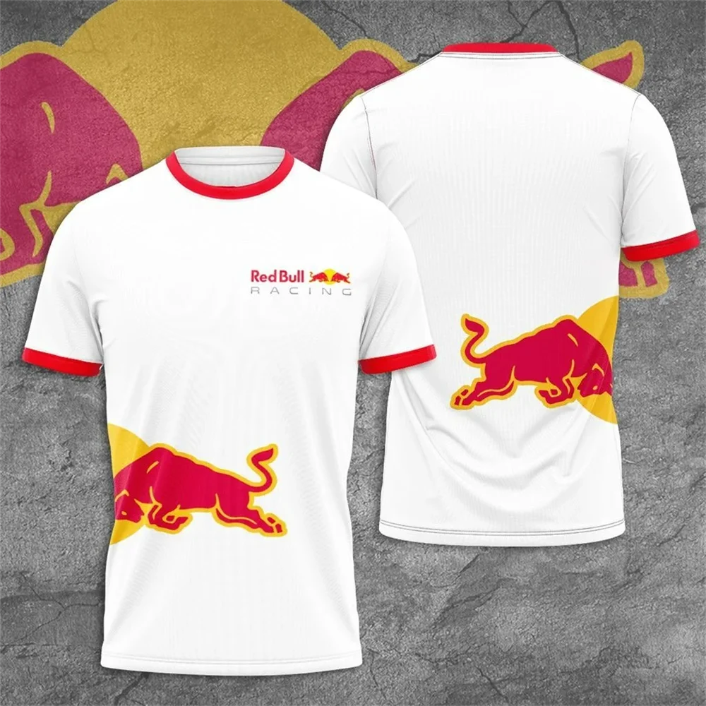 Red Bull T-shirt, fashionable racing T-shirt, 3D Red Bull Print T-shirt, urban fashion, Red Bull clothing
